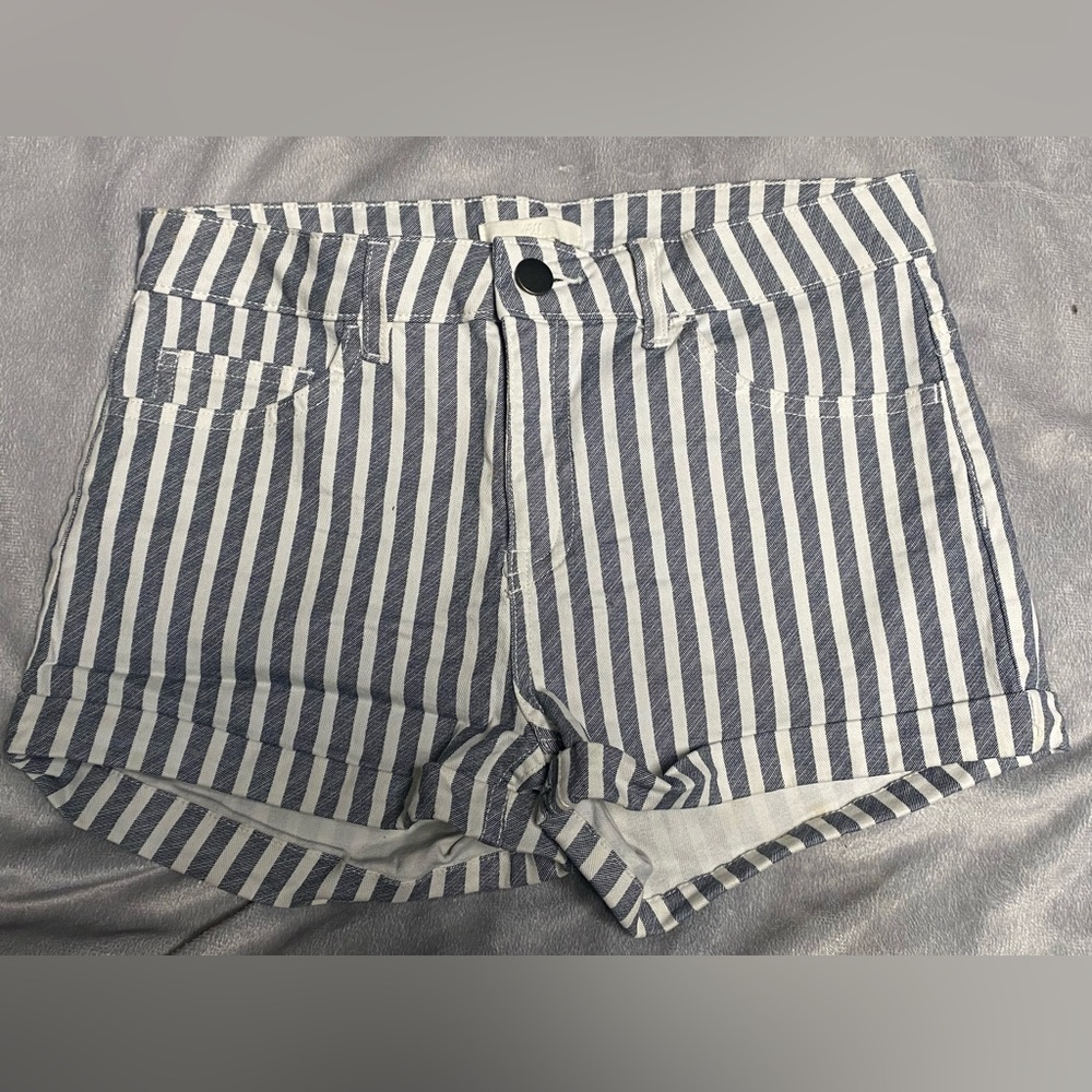 Striped blue shorts
